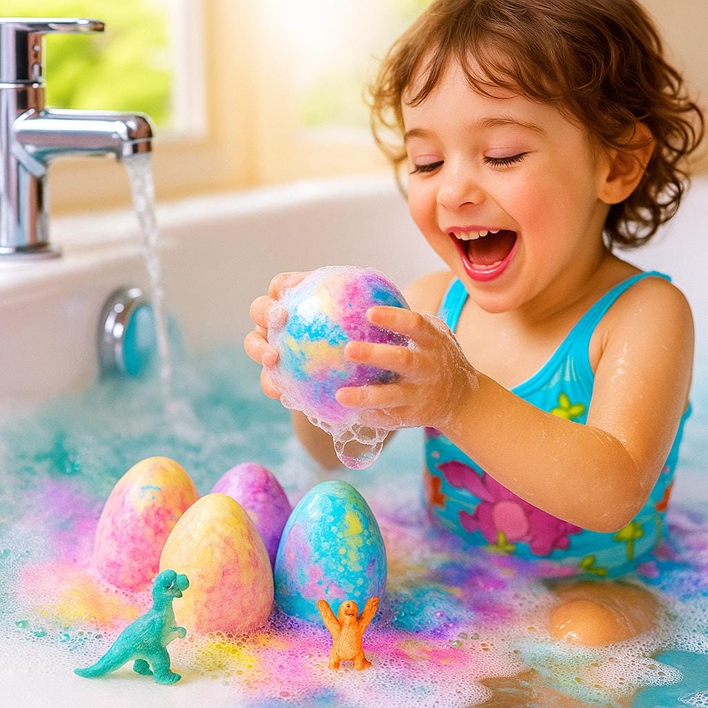 Oeuf Surprise Bain – Bombe de Bain Effervescente Dinosaure