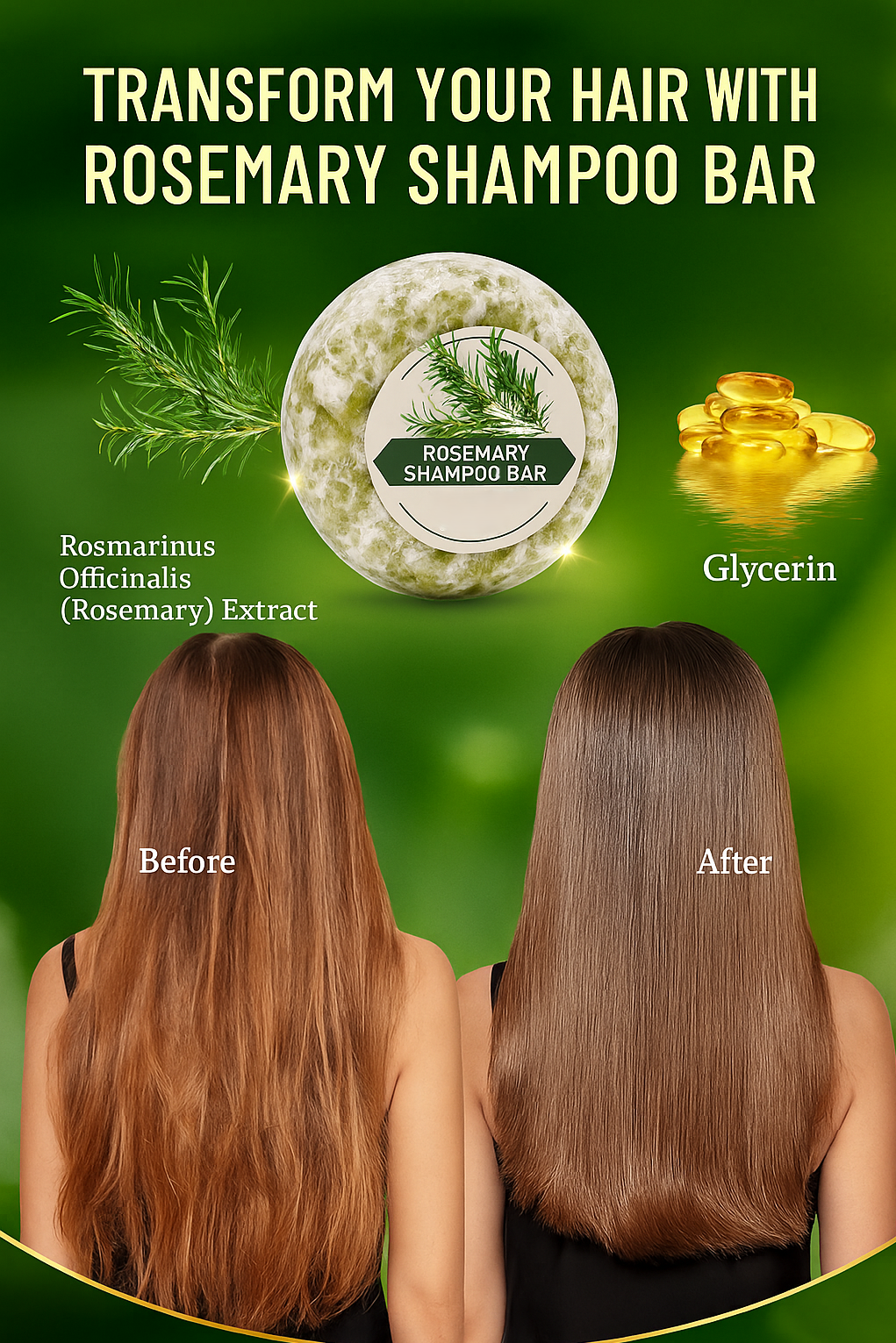 Nourrissant et réparateur : savon-shampoing au romarin, protecteur des cheveux (anti-chute).